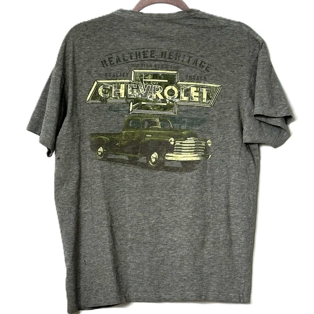 Vintage Chevrolet Tee Grey Size Large - Picture 2 of 3